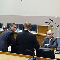 Adam Szejnfeld, wiceminister gospodarki w Goleniowie. Spotkanie w UMiG Goleniów.