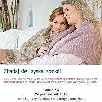 Bezpłatne badania mammograficzne dla kobiet w październiku - Goleniów