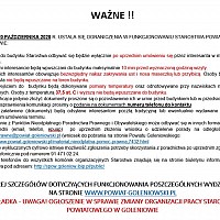 Ogłoszenie Starosty Goleniowskiego z dnia 15 października 2020 w sprawie zmiany organizacji pracy Starostwa Powiatowego w Goleniowie